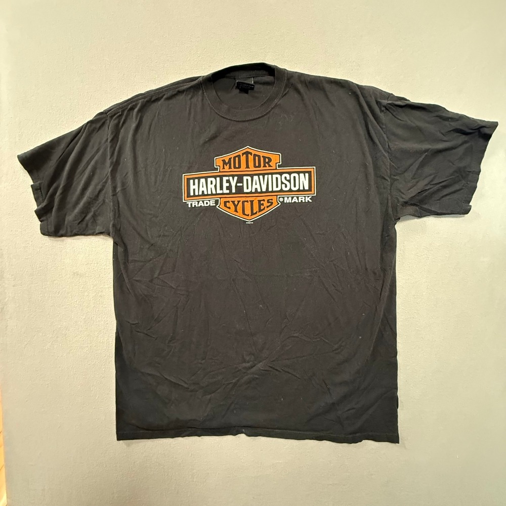 Harley Davidson Biker Motorcycle Moto Black T Shirt Men Size XXXL